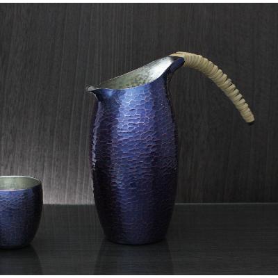 ふるさと納税 弥彦村 百年物語 銅製 青藍色 ちろり 手作り 日本酒 冷酒 酒器 伝統 贈答品 新潟県 弥彦村