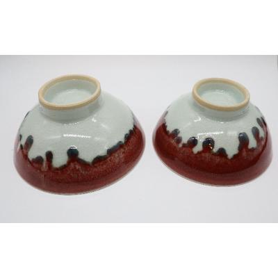 ふるさと納税 添田町 辰砂美しい夫婦茶碗