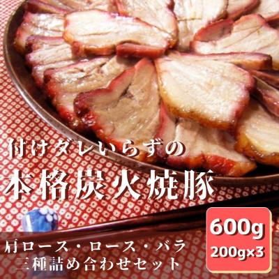 ふるさと納税 島田市 付けダレいらずの本格炭焼焼豚 三種詰合せ