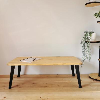 ふるさと納税 守口市 天然木を使用したまる角のテーブル 45cm×90cm 天然木 ナチュラル 完成品|y-sf|02