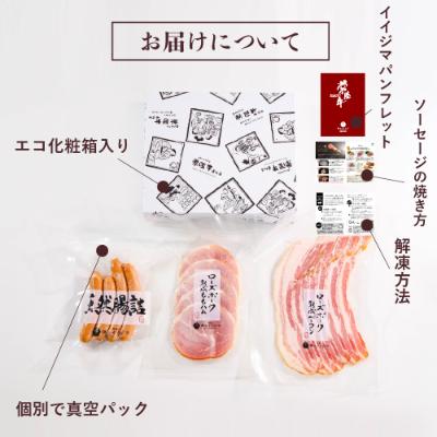 ふるさと納税 水戸市 IFFA金賞 イイジマ工房ハムウインナーベーコンセット(合計約840g)【肉のイイジマ】|y-sf|02