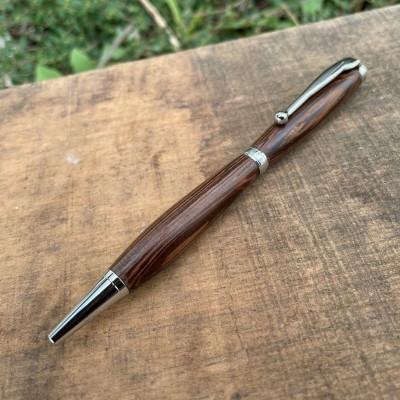 ふるさと納税 大川市 2Pice木製ボールペン(ウェンジ材・縞杢)