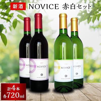 ふるさと納税 笛吹市 NOVICE(ノヴィス) 新酒セット(赤白2本ずつ、合計4本)