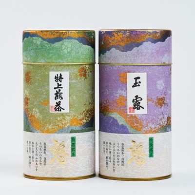 ふるさと納税 和束町 和束茶ギフトセット(松) 玉露150g×1袋、特上煎茶150g×1袋 上香園の画像