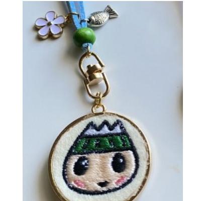 ふるさと納税 清水町 ゆうすいくん×シトラスリボン刺繍両面キーホルダー