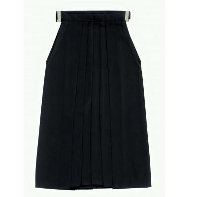 ふるさと納税 田原本町 テトレックス弓道女子行燈袴　黒色　22号(前紐下から裾まで約84センチ) 