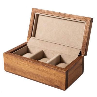 ふるさと納税 武蔵村山市 [KOMA]時計ケース 3本用 Mクッション ウォールナット 小根追組