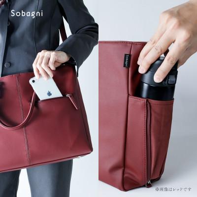ふるさと納税 浜松市 Sobagni　A4マルチビジネスバッグ(ブラック)の画像