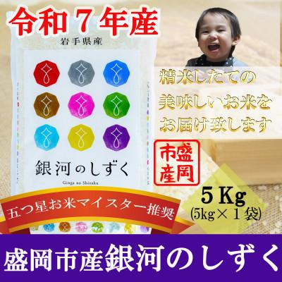 ふるさと納税 盛岡市 [令和6年産][銀河のしずく]お米マイスター推奨[盛岡市産]5kg