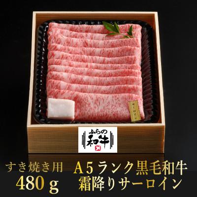 ふるさと納税 上富良野町 ふらの和牛[霜降りサーロイン]すき焼きセット480g(3〜4人用)≪梅≫