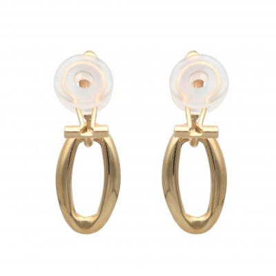 「送料無料・年末感謝」 ふるさと納税 甲府市 18金イエローゴールド　オーバルサークルイヤリング　684632 【Z2640889056】(96250円)