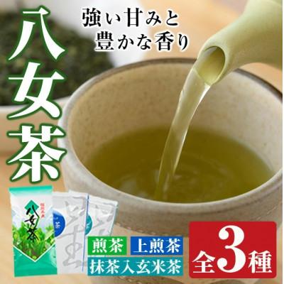 ふるさと納税 春日市 福岡県産八女煎茶とティーバッグ(上煎茶・抹茶入り玄米茶)詰め合わせ