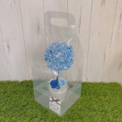 ふるさと納税 春日部市 プリザーブドフラワーアレンジ【トピアリー エル/ブルー】春日部市 シュガーパイン 春日部市