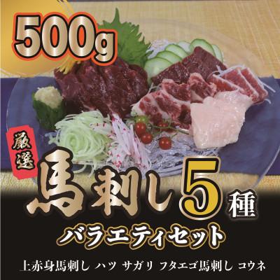 ふるさと納税 山都町 馬刺し5種バラエティーセット500g(山都町)