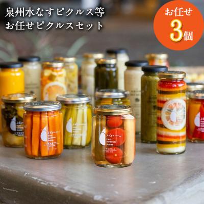 ふるさと納税 泉佐野市 泉州水なすピクルス等 お任せピクルスセット 3個