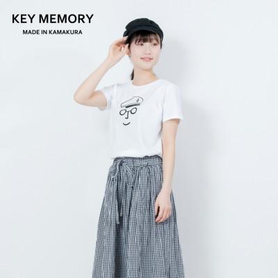 ふるさと納税 鎌倉市 [KEYMEMORY鎌倉]セーラー帽イラストTシャツ WHITE サイズ0