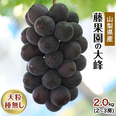 ふるさと納税 笛吹市 藤果園の大峰 2.0kg