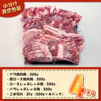 ふるさと納税 下妻市 [下妻工場直送]国産豚肉バラエティ5種セット4kg