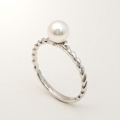 【アウトレット品】 ふるさと納税 甲府市 【ジュエリー】【パール】K18WG厳選アコヤ真珠リング　14号　　03012965#4 【J1859175365】(67760円)