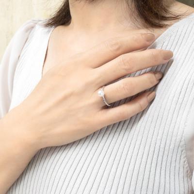 【アウトレット品】 ふるさと納税 甲府市 【ジュエリー】【パール】K18WG厳選アコヤ真珠リング　14号　　03012965#4 【J1859175365】(67760円)