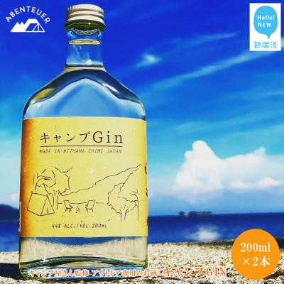 ふるさと納税 新居浜市 キャンプGIN 200ml 2本セット キャンプ屋さん監修 アウトドア専用のお酒 アーベントイアー