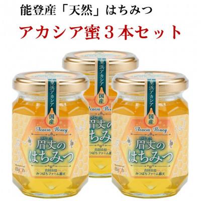 ふるさと納税 羽咋市 能登産天然はちみつ『アカシア蜂蜜3本』セット 
