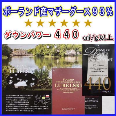 ふるさと納税 都留市 羽毛合い掛け 肌布団シングル2枚組ポーランド産マザーグース93%150×210cmdp440の画像