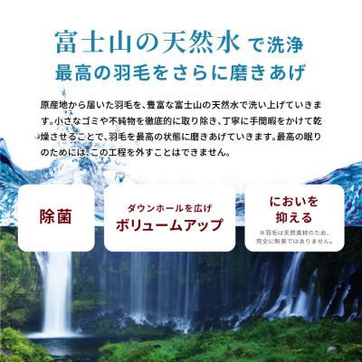 ふるさと納税 富士吉田市 羽毛2枚合わせふとん セミダブル ハンガリー産グース93% くすみ 国産羽毛布団 【創業100年】_3