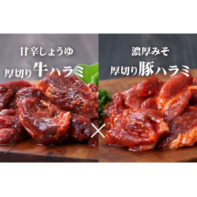 ふるさと納税 佐世保市 厚切り「牛ハラミ」「豚ハラミ」食べ比べセット