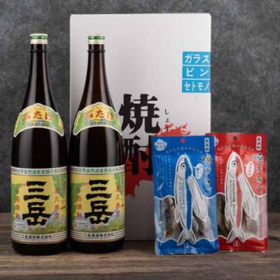 ふるさと納税 屋久島町 三岳1800ml・2本&amp;焼きあごセット