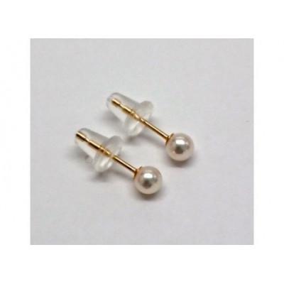 ふるさと納税 伊勢市 アコヤ真珠K18ピアス ベビーパール3.5mmup 596