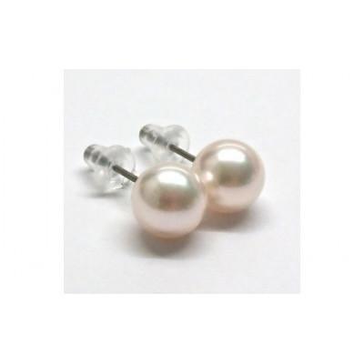 ふるさと納税 伊勢市 アコヤ真珠ピアス純チタン7.5mmup 617