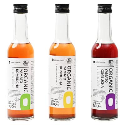 ふるさと納税 忠岡町 砂糖を使わず「アガベ」で発酵させた3種のオーガニック(有機)コンブチャ (280ml×12本)