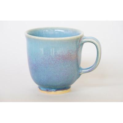 ふるさと納税 安中市 紫陽花釉マグカップ(自性寺焼)