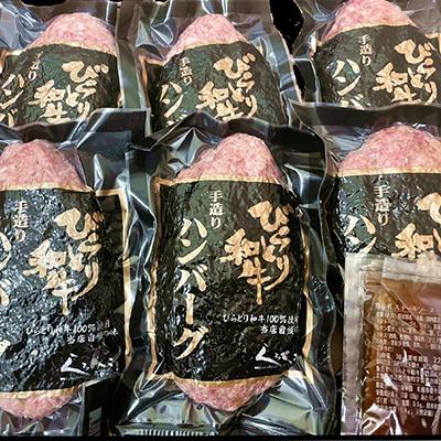 ふるさと納税 平取町 【ジャパン・フード・セレクショングランプリ受賞】びらとり和牛ハンバーグ180&times;6枚オリジナルソース付