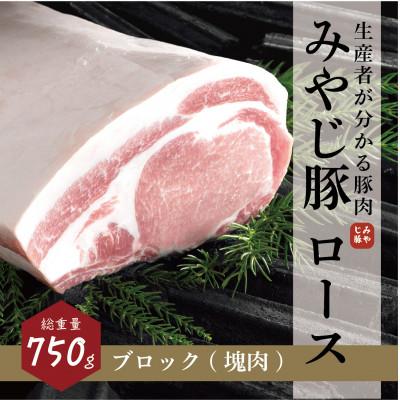 ふるさと納税 藤沢市 希少ブランド豚『みやじ豚 ロース ブロック(750g)』(冷蔵・生肉)
