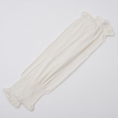 ふるさと納税 大和高田市 日本製 シルク 100% アームカバー 肌にやさしい 紫外線対策 ホワイト (2285-7191)