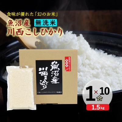 ふるさと納税 十日町市 [無洗米] 新潟県魚沼産 川西コシヒカリ 1合×10袋入