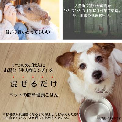 ふるさと納税 大豊町 ペット用健康セット!ポチのご褒美(本州鹿ジャーキー5セット\u0026生肉本州鹿ミンチ5セット)の画像