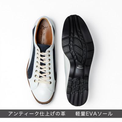 ふるさと納税 大和郡山市 ヤマトイズム 26.0cm ホワイト レザーカジュアルシューズ 紳士靴 牛革 YA3310 倭イズム