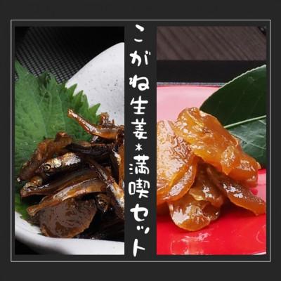 ふるさと納税 潟上市 [畑の佃煮]国産生姜のみを使用した佃煮!「こがね生姜」「こがね生姜#わかさぎ」満喫セット