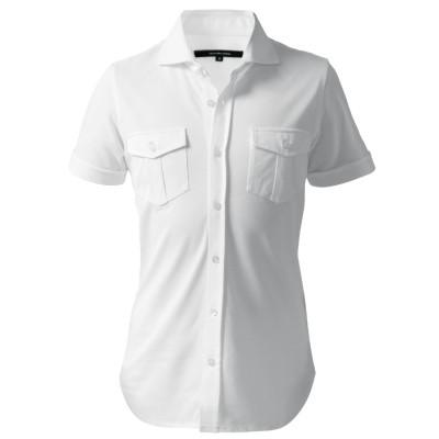 ふるさと納税 和歌山市 decollouomo メンズパイロットシャツ半袖 コンコルド素材 ピュアホワイトL DJS-003