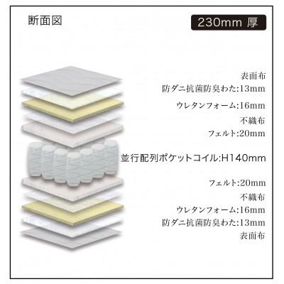 ふるさと納税 大川市 セミシングルサイズ 国産ポケットコイル マットレス　グランライトアドバンス　ブラック_1