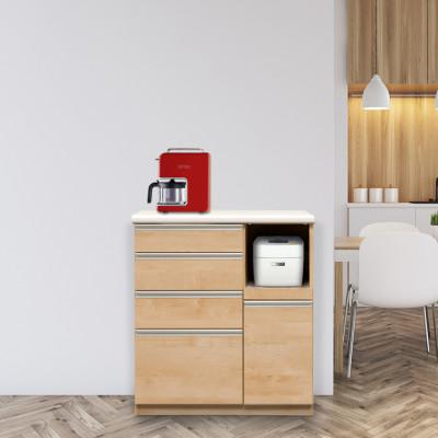 ふるさと納税 大川市 エデン 幅90cm 炊飯器、レンジが置ける小型キッチンカウンター 自社製アルミ使用