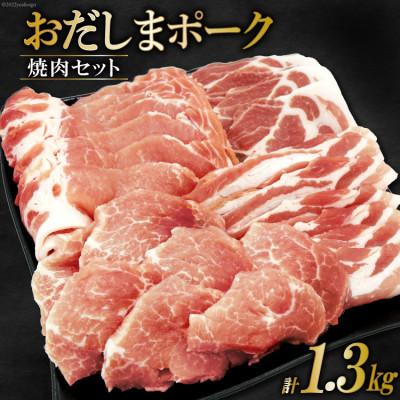 ふるさと納税 加美町 宮城県産ブランド豚 おだしまポーク4種の焼肉セット(合計1.3kg)