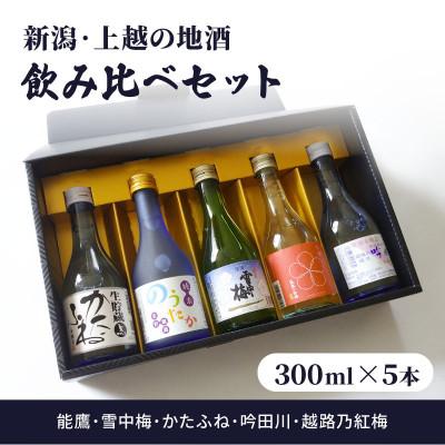 日本酒 5本飲み比べセット（未開封） ふるさと納税 上越市 新潟・上越 酒5蔵元 300ml×5本 飲み比べ 日本酒