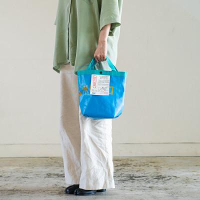 ふるさと納税 高石市 [S_ブルー柄入り]フレコントートバッグ : さと