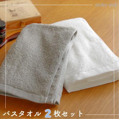 ふるさと納税 泉佐野市 [日本製]ムコタオルデイリーバスタオル2枚セット(シンプル) 099H2528