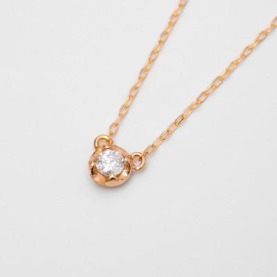 ふるさと納税 大津市 [10金イエローゴールド ダイヤモンドネックレス]0.05ct 可愛さと上品さを兼ね備えたペンダント