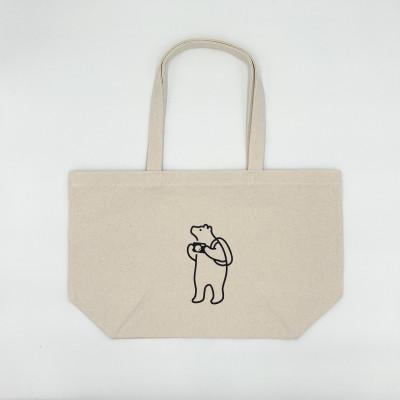 ふるさと納税 斜里町 知床トコさん トートバッグ(白)・タオル(グリーン